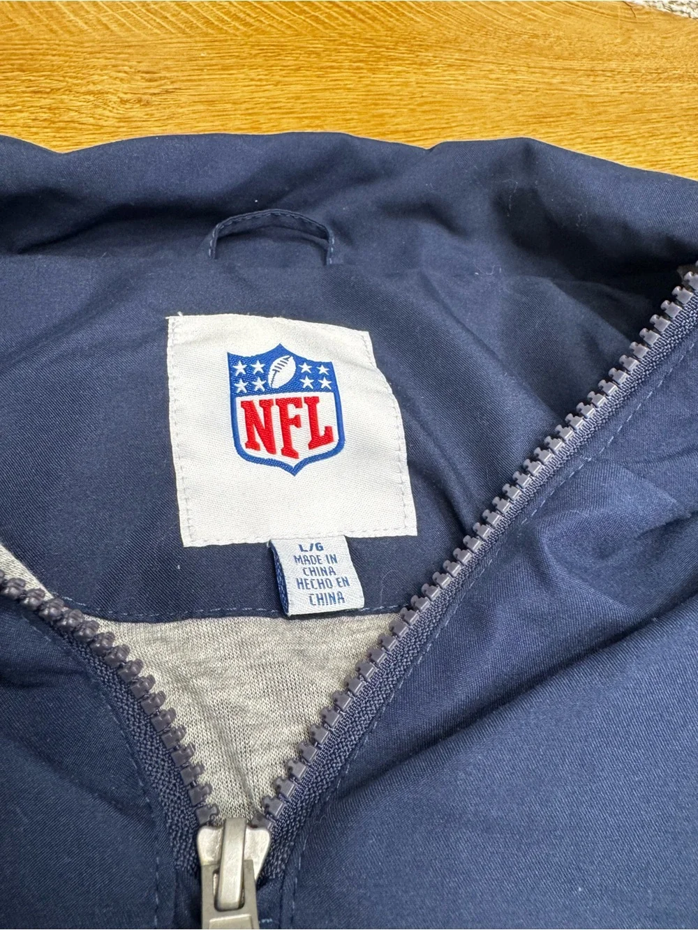NFL Navy Blue Zip-Front Pullover Jacket